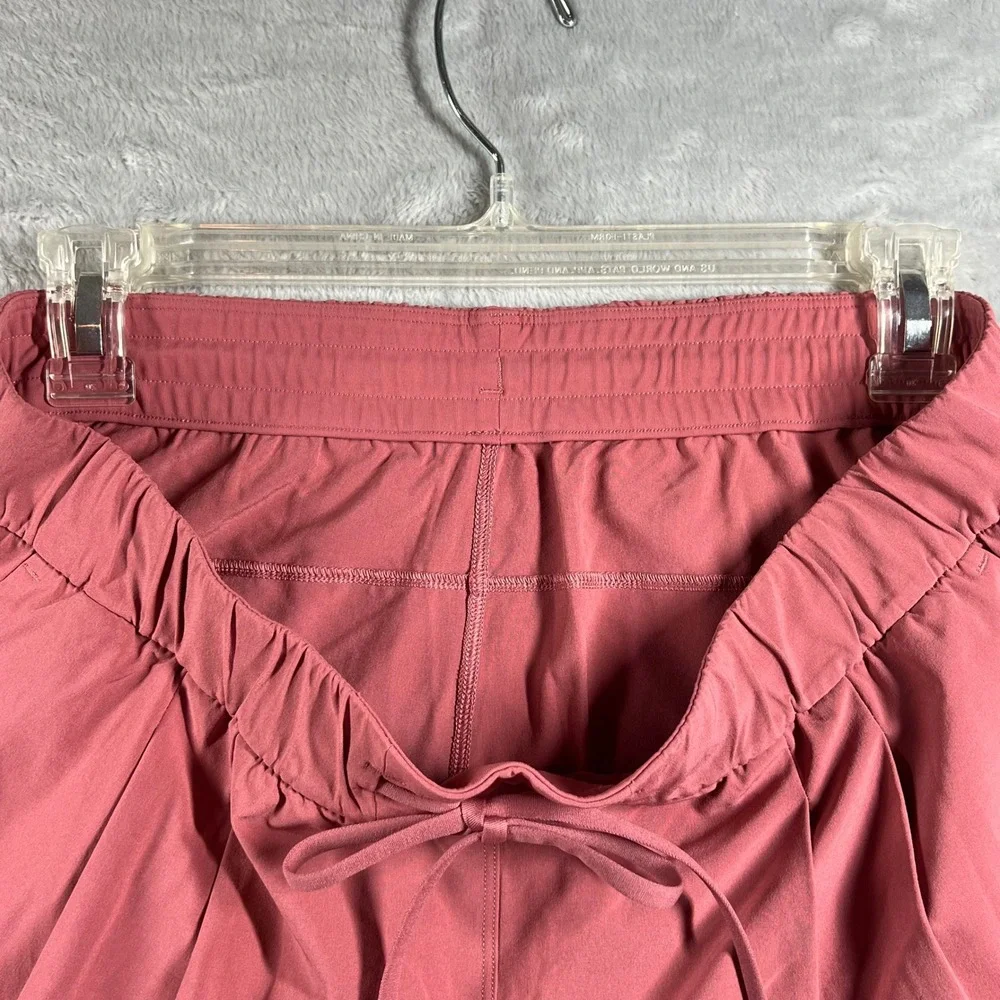 Lululemon Stroll at Sundown Shorts Pink Drawstring Athletic Running Womens 8